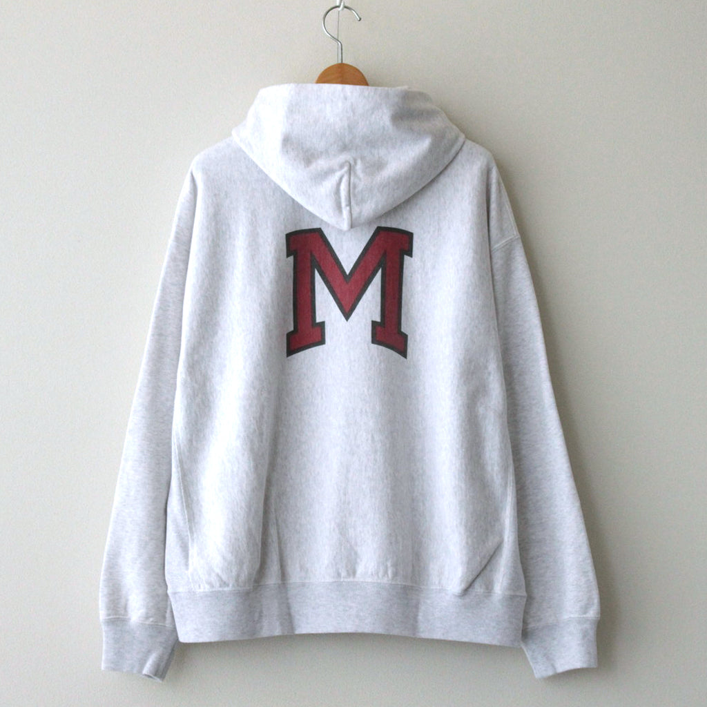 PRINT Sweat Hoodie P/O Big #HeatherWhite×IT-M [bROOTS23F27P]