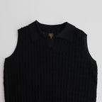 SHINE TWIST COTTON POLO SKIPPER #BLACK [BN-24SL-048]