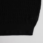 SHINE TWIST COTTON POLO SKIPPER #BLACK [BN-24SL-048]