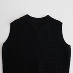 SHINE TWIST COTTON POLO SKIPPER #BLACK [BN-24SL-048]