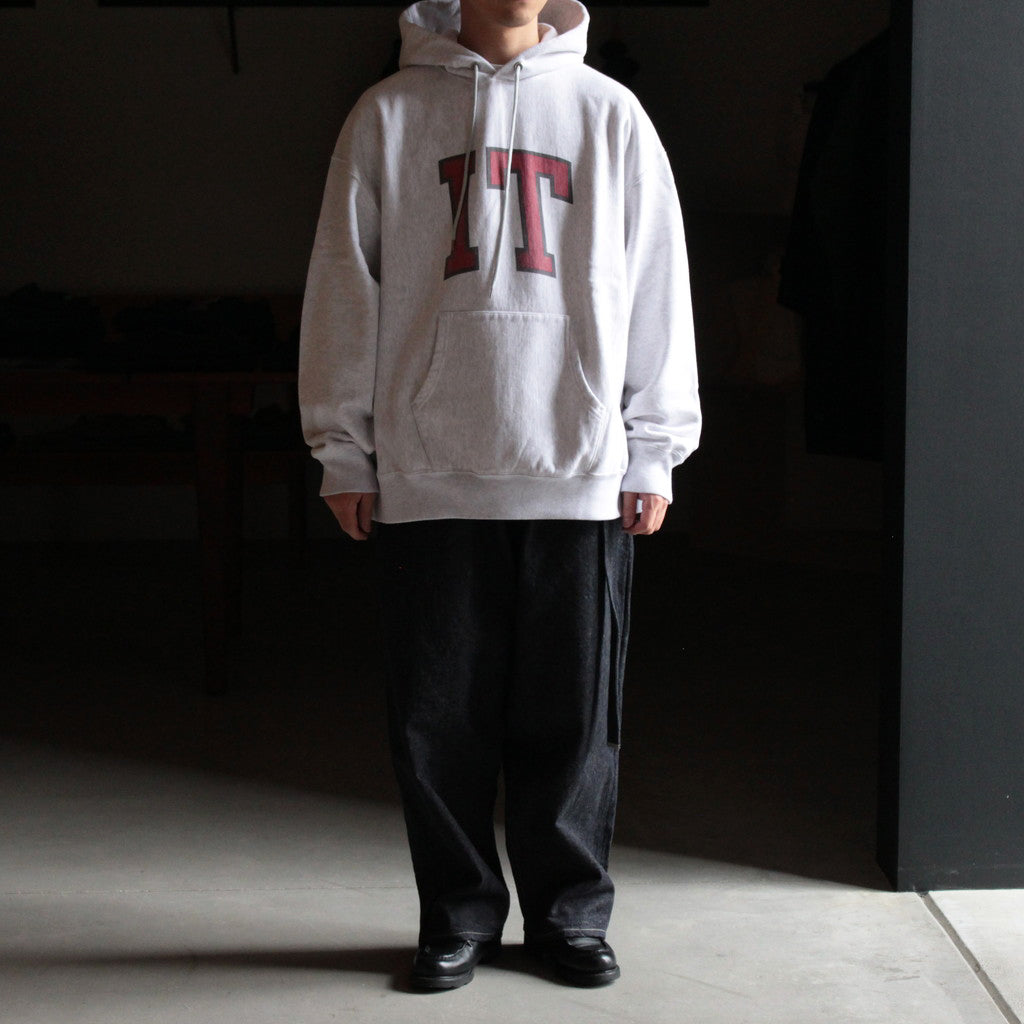 PRINT Sweat Hoodie P/O Big #HeatherWhite×IT-M [bROOTS23F27P]