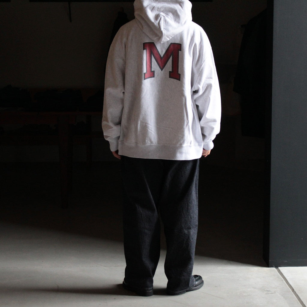 PRINT Sweat Hoodie P/O Big #HeatherWhite×IT-M [bROOTS23F27P]