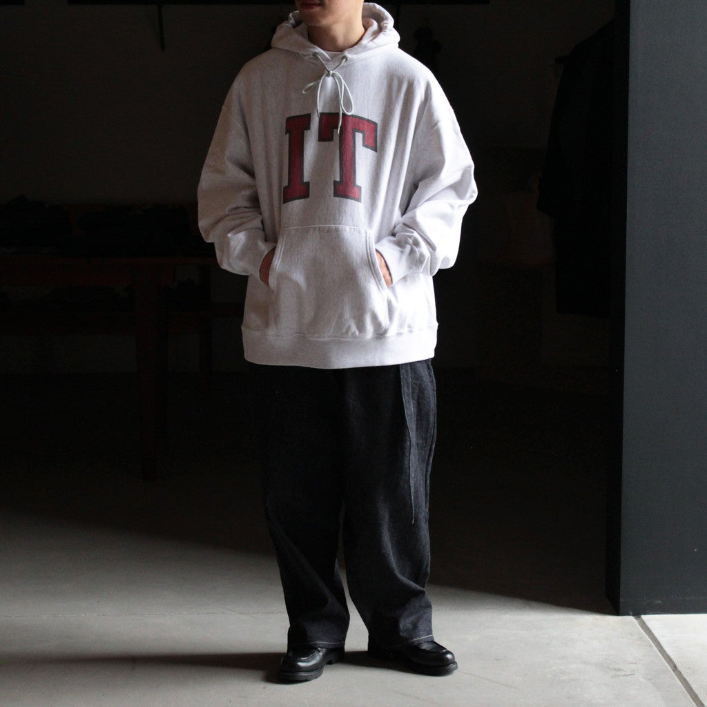 PRINT Sweat Hoodie P/O Big #HeatherWhite×IT-M [bROOTS23F27P]