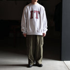 PRINT Sweat Crew-neck P/O Big #HeatherWhite×IT-M [bROOTS23F26P]