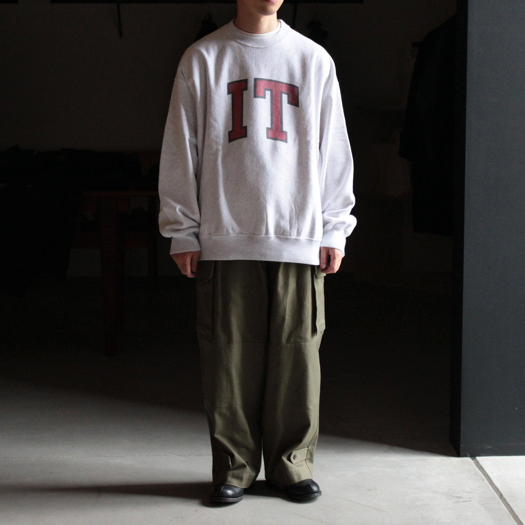 PRINT Sweat Crew-neck P/O Big #HeatherWhite×IT-M [bROOTS23F26P]