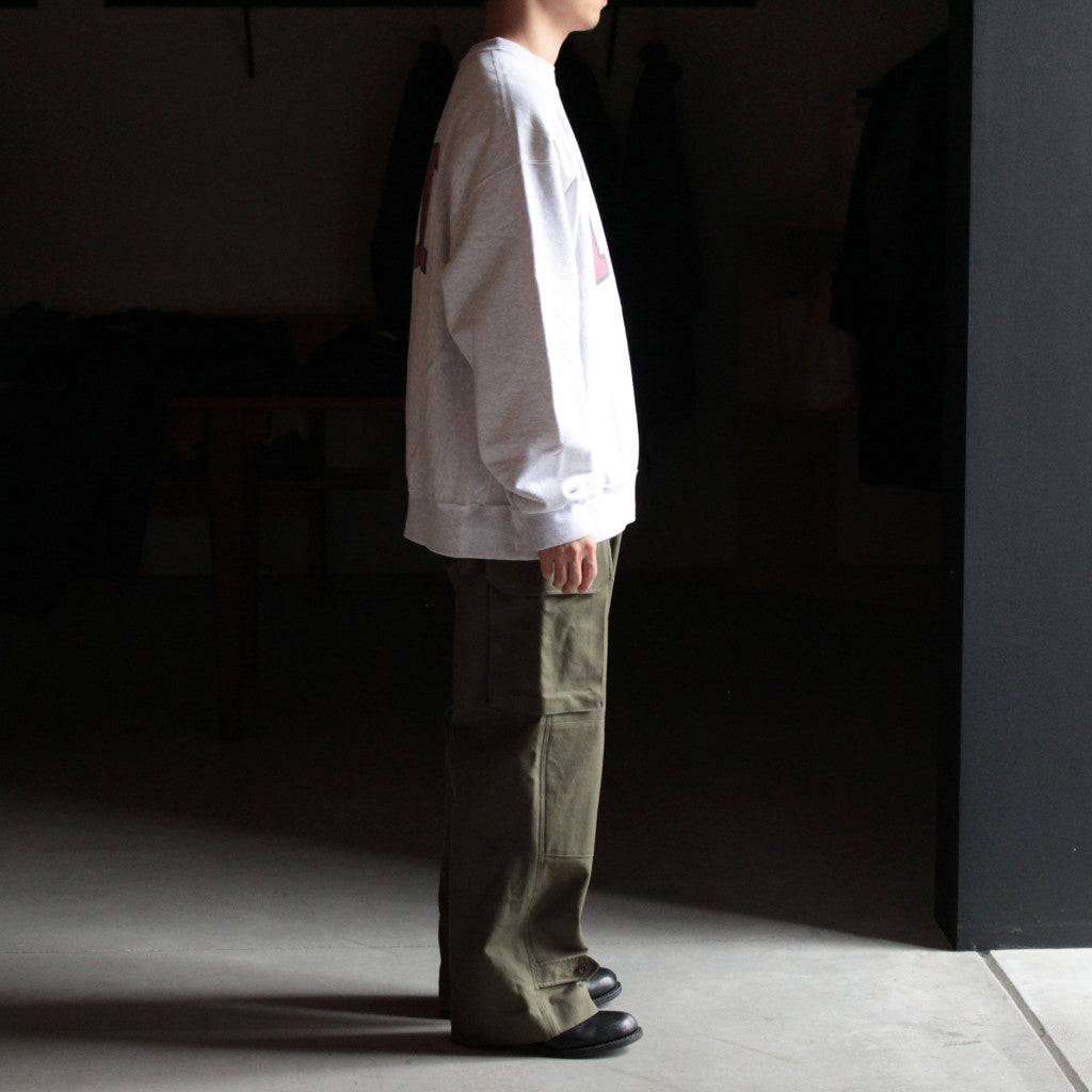 PRINT Sweat Crew-neck P/O Big #HeatherWhite×IT-M [bROOTS23F26P]