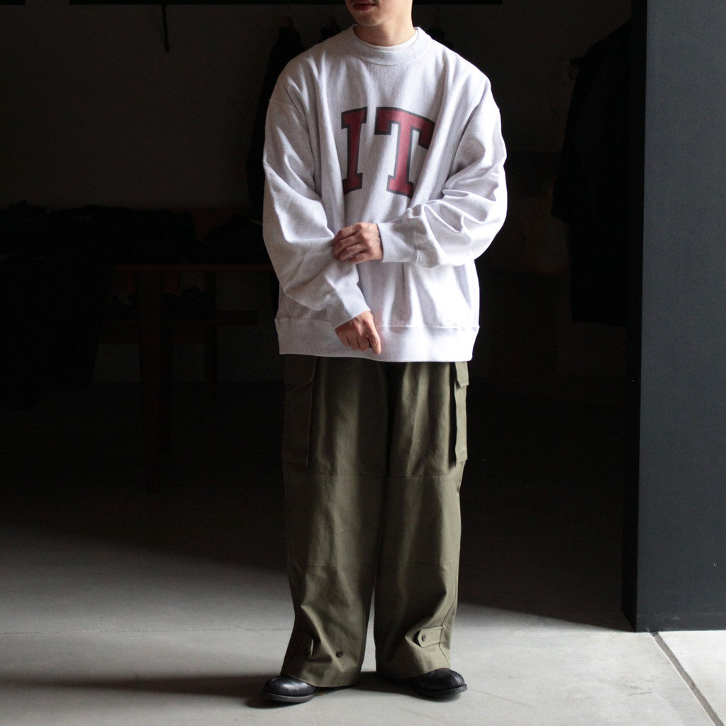 PRINT Sweat Crew-neck P/O Big #HeatherWhite×IT-M [bROOTS23F26P]