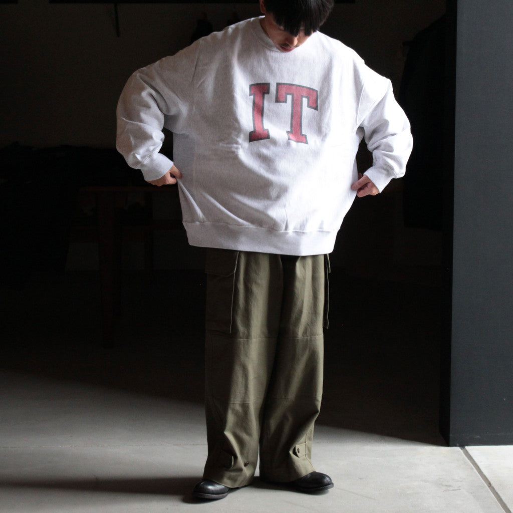 PRINT Sweat Crew-neck P/O Big #HeatherWhite×IT-M [bROOTS23F26P]
