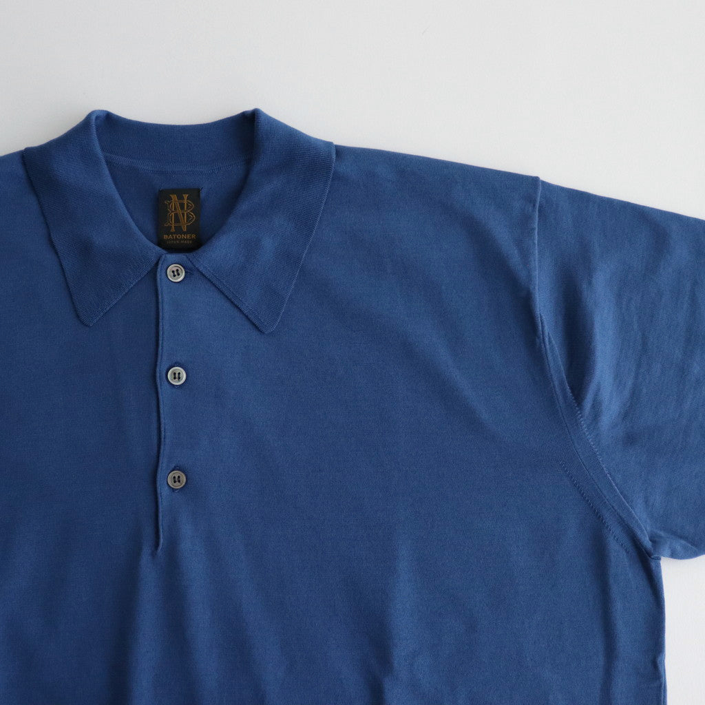 THE SEAISLAND COTTON HIGH GAUGE POLO S/S #BLUE [BN-24SM-057]