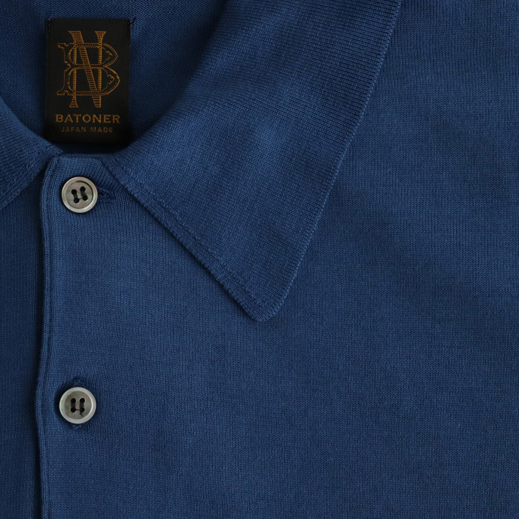 THE SEAISLAND COTTON HIGH GAUGE POLO S/S #BLUE [BN-24SM-057]