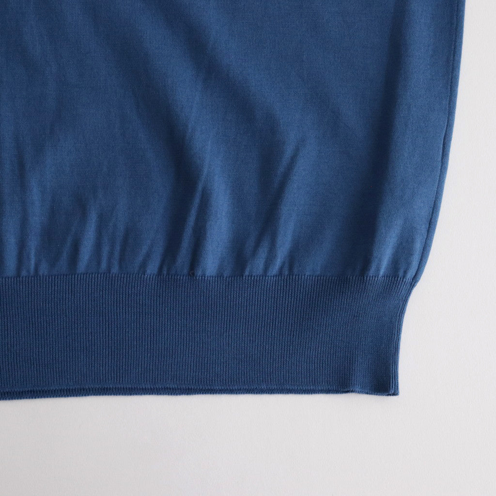 THE SEAISLAND COTTON HIGH GAUGE POLO S/S #BLUE [BN-24SM-057 THE SEAISLAND COTTON HIGH GAUGE POLO S/S #BLUE [BN-24SM-057