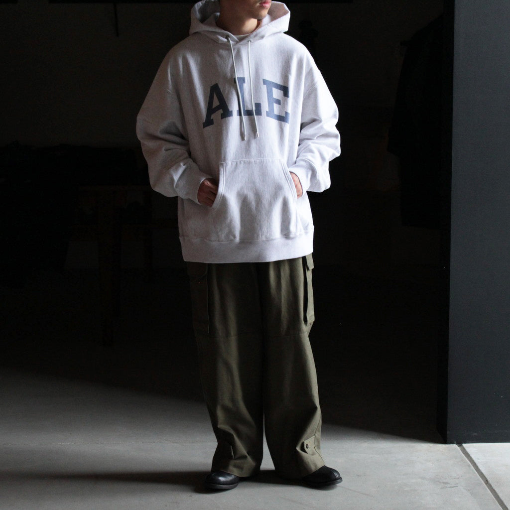 PRINT Sweat Hoodie P/O Big #HeatherWhite×ALE-Y [bROOTS23F27P]