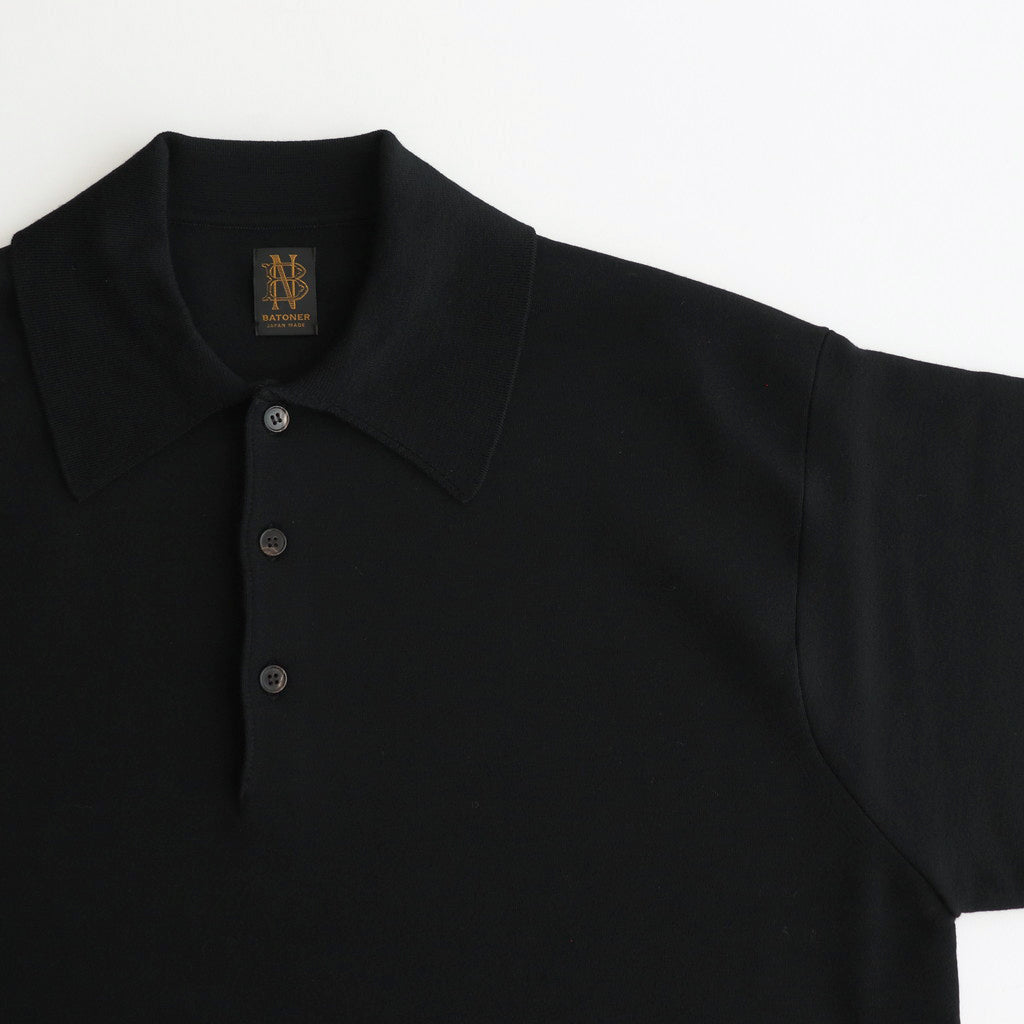 32G SMOOTH WOOL POLO #BLACK [BN-24FM-024]