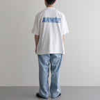 ARMEE Print Tee WIDE #White×Blue-Reflector [bROOTS24S34C]