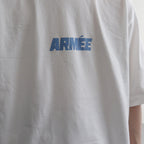 ARMEE Print Tee WIDE #White×Blue-Reflector [bROOTS24S34C]