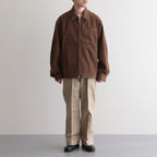 OFFICER TROUSERS WIDE #KHAKI BEIGE [PM-401]