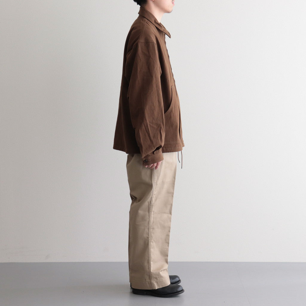 OFFICER TROUSERS WIDE #KHAKI BEIGE [PM-401] – Diffusion