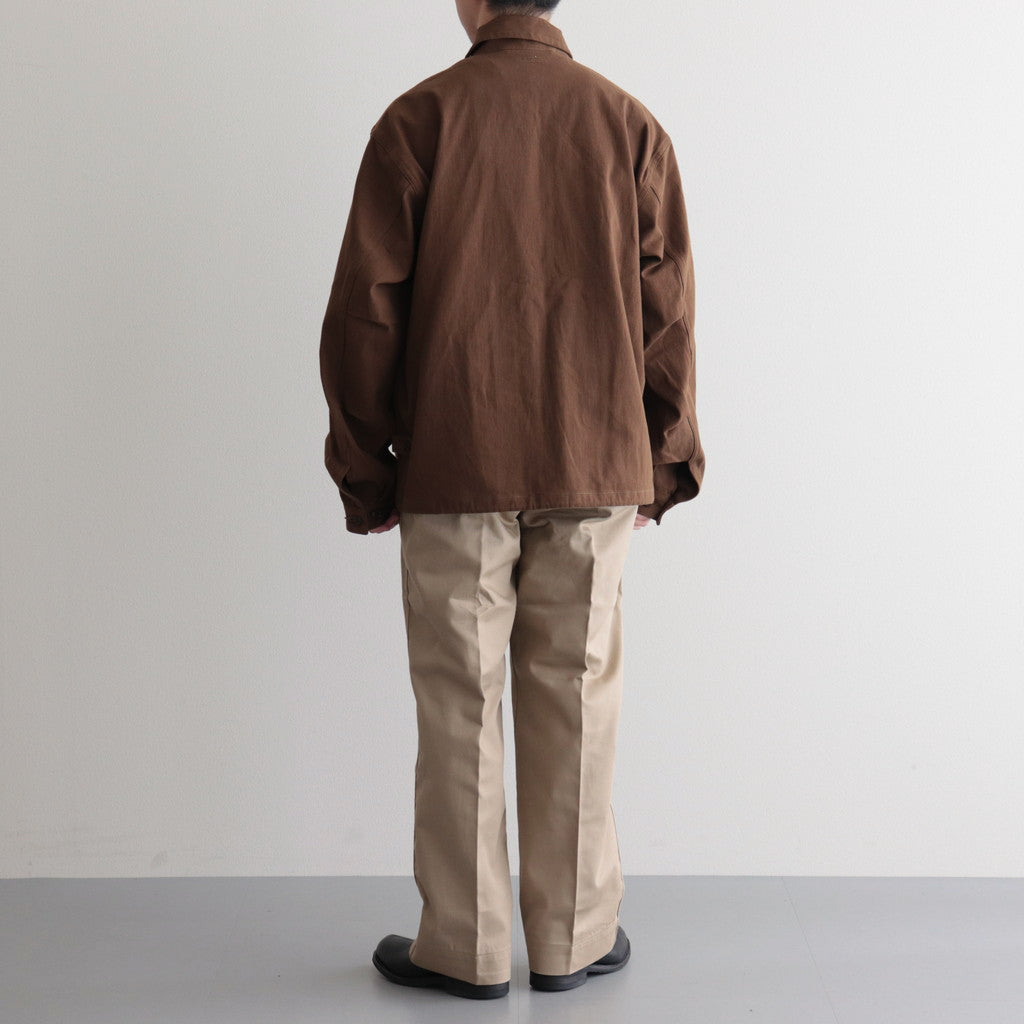 OFFICER TROUSERS WIDE #KHAKI BEIGE [PM-401] – Diffusion