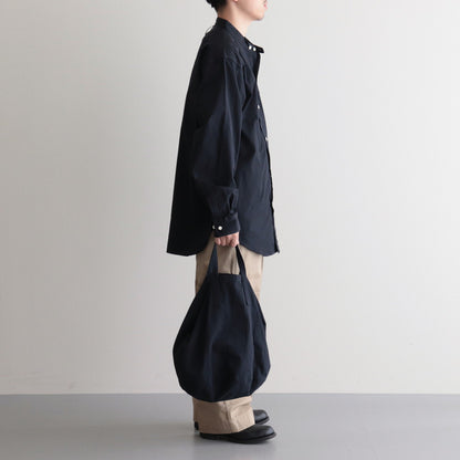 CHINO CLOTH ROUND TOTE BAG #GRAYISH NAVY [PMAP-AC08]