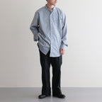 OFFICER TROUSERS WIDE #INK BLACK [PM-401]