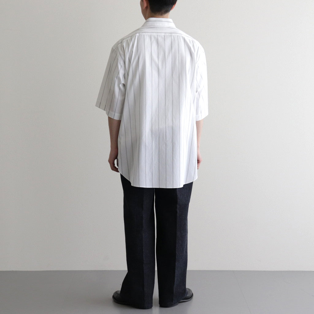 Short-sleeve Shirt #White×BK-Stripe [bROOTS24S5]