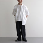 Short-sleeve Shirt #White×BK-Stripe [bROOTS24S5]