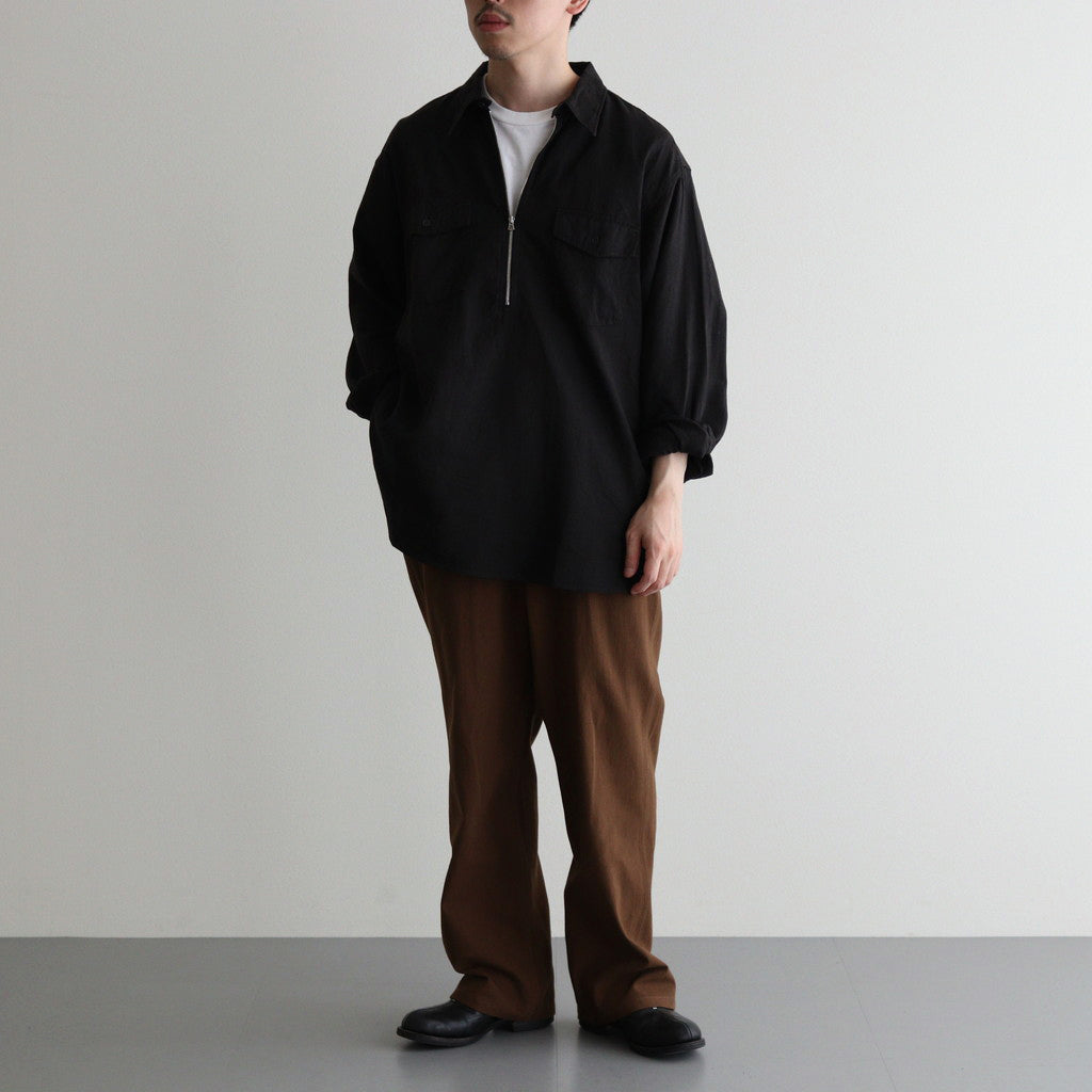 C/L HALF ZIP LS SHIRT #GRAPHITE [PMAS-LS02]