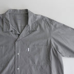 SHORT SLEEVE OPEN COLLAR SHIRT #BLACK STRIPE [SH-WLRS-005]