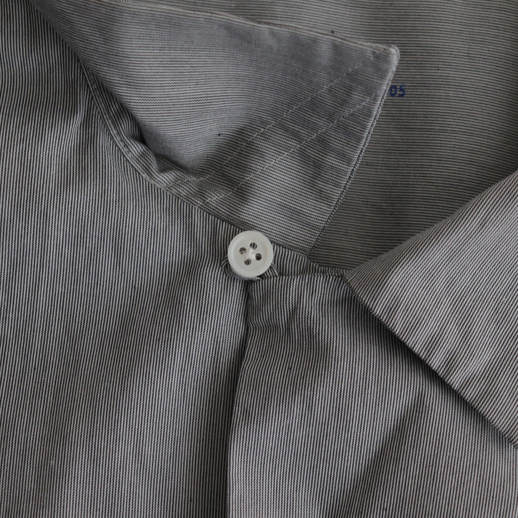 SHORT SLEEVE OPEN COLLAR SHIRT #BLACK STRIPE [SH-WLRS-005]