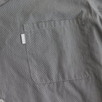 SHORT SLEEVE OPEN COLLAR SHIRT #BLACK STRIPE [SH-WLRS-005]