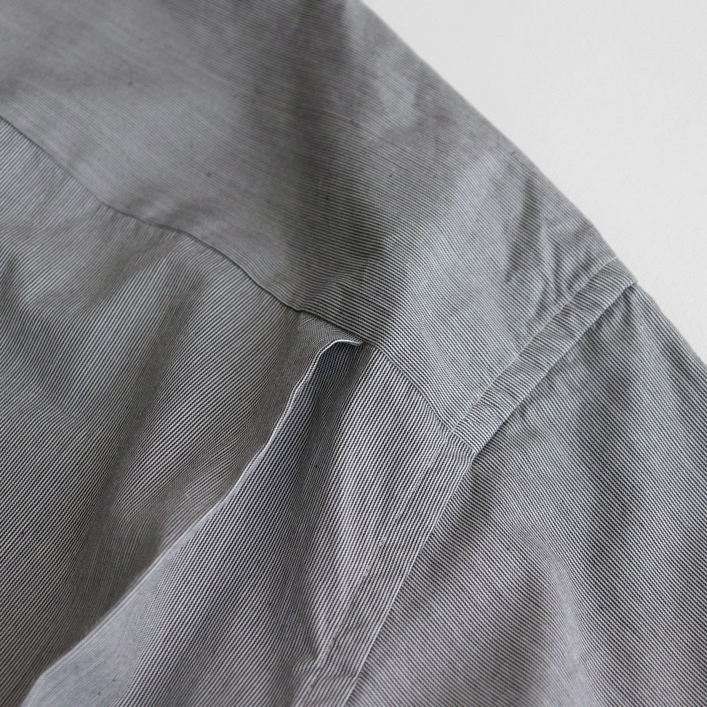 SHORT SLEEVE OPEN COLLAR SHIRT #BLACK STRIPE [SH-WLRS-005]