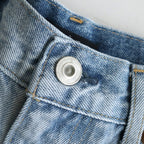 13.5oz DENIM HIGH WAIST WIDE FADE #ICE INDIGO [16841 40518]