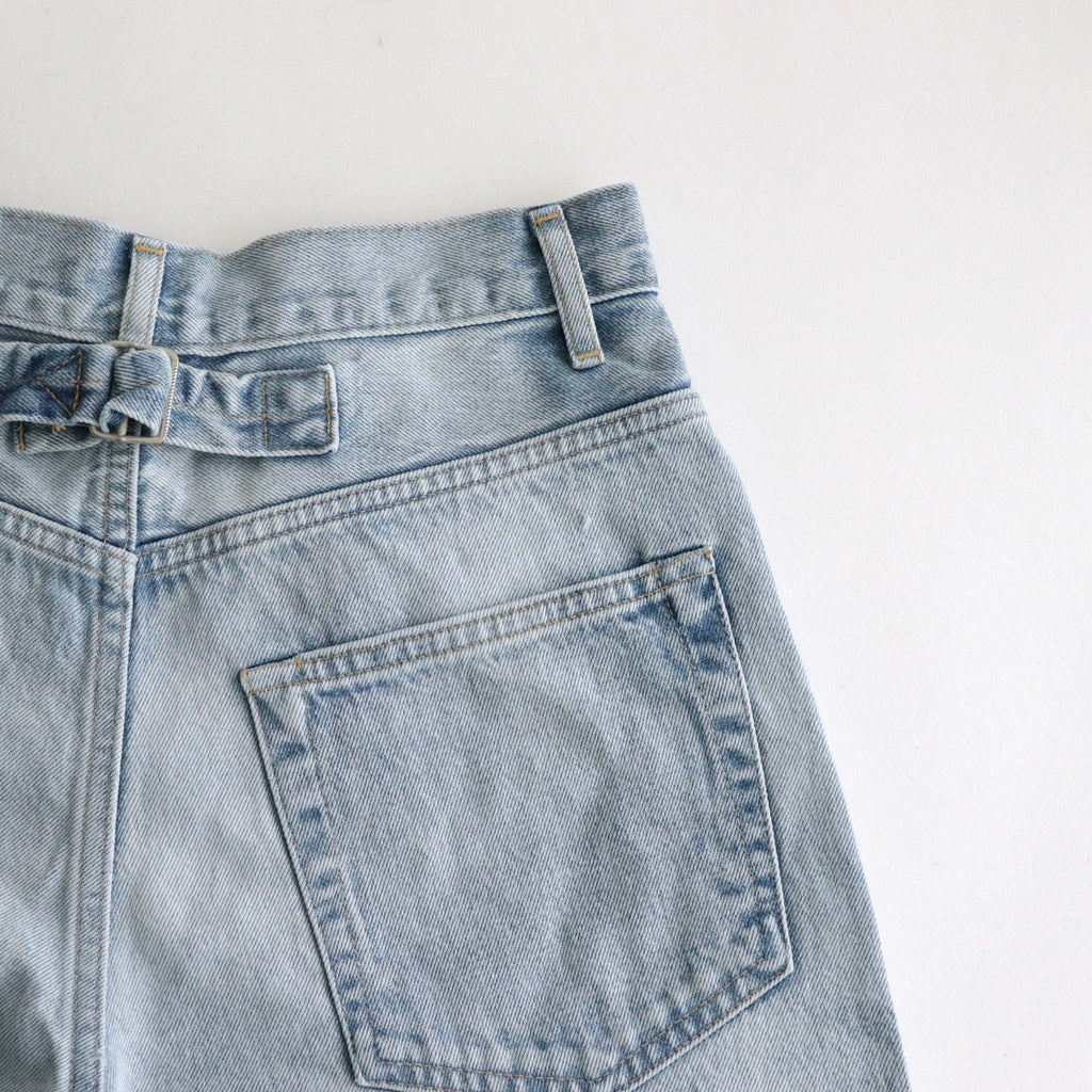 13.5oz DENIM HIGH WAIST WIDE FADE #ICE INDIGO [16841 40518]