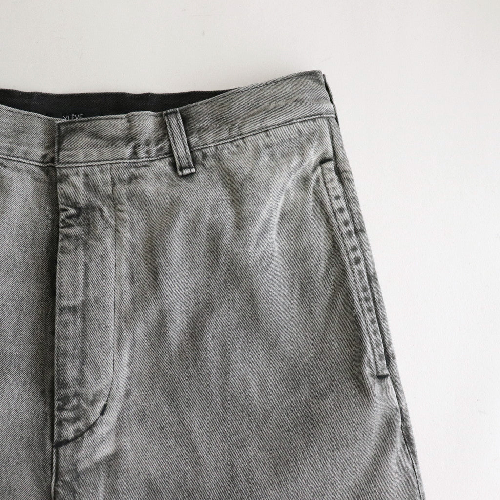 13.5oz DENIM TROUSERS FADE #ICE BLACK [17032 40554]