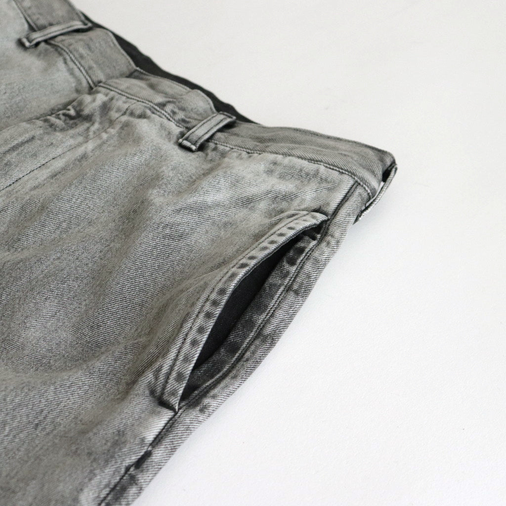 13.5oz DENIM TROUSERS FADE #ICE BLACK [17032 40554]