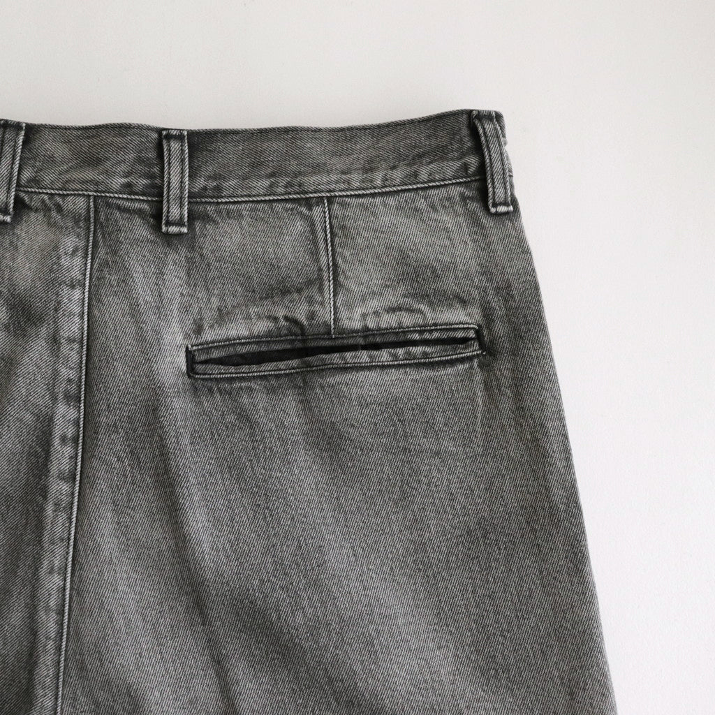 13.5oz DENIM TROUSERS FADE #ICE BLACK [17032 40554]