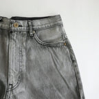 13.5oz DENIM HIGH WAIST WIDE FADE #ICE BLACK [16841 40518]