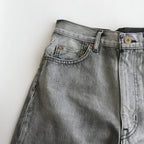 13.5oz DENIM HIGH WAIST WIDE FADE #ICE BLACK [16841 40518]