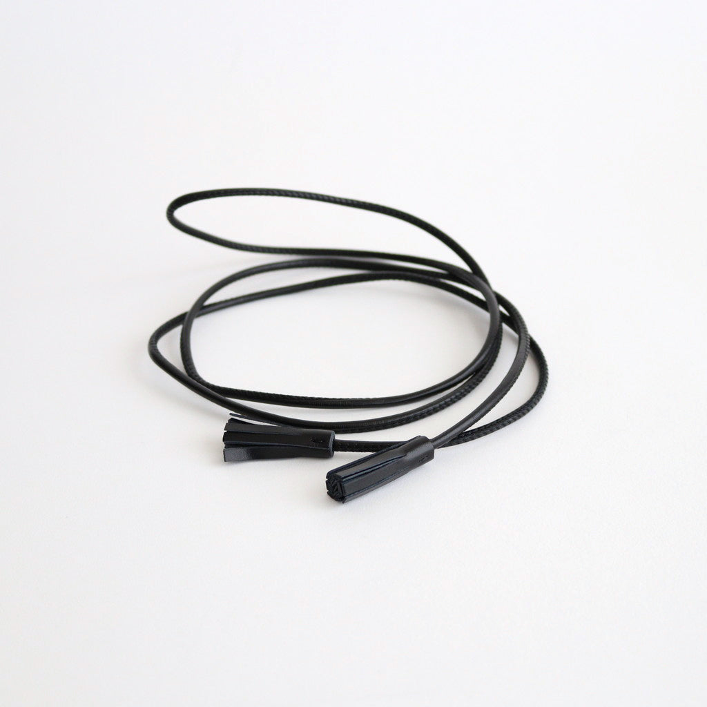 LEATHER STRING BELT #BLACK [241OJ-AC05]