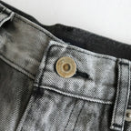 13.5oz DENIM HIGH WAIST WIDE FADE #ICE BLACK [16841 40518]