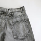 13.5oz DENIM HIGH WAIST WIDE FADE #ICE BLACK [16841 40518]