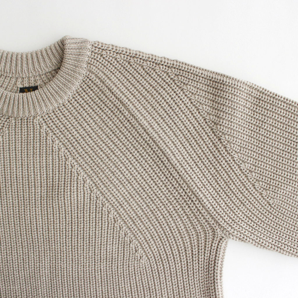 SIGNATURE CREW NECK #BEIGE [BN-23FM-030] – Diffusion