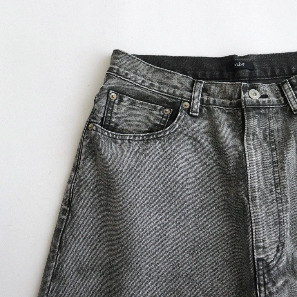 13.5oz DENIM BAGGY FADE #ICE BLACK [17041 40545]