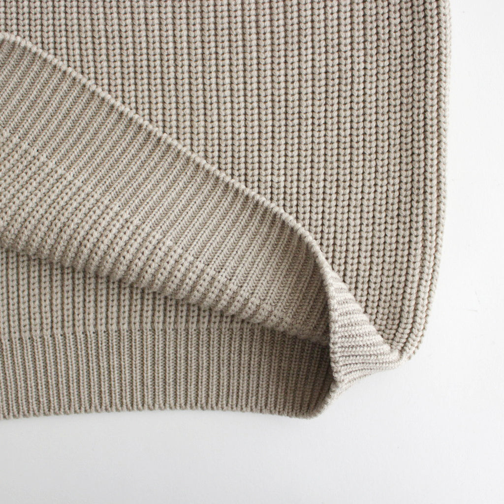 SIGNATURE CREW NECK #BEIGE [BN-23FM-030]