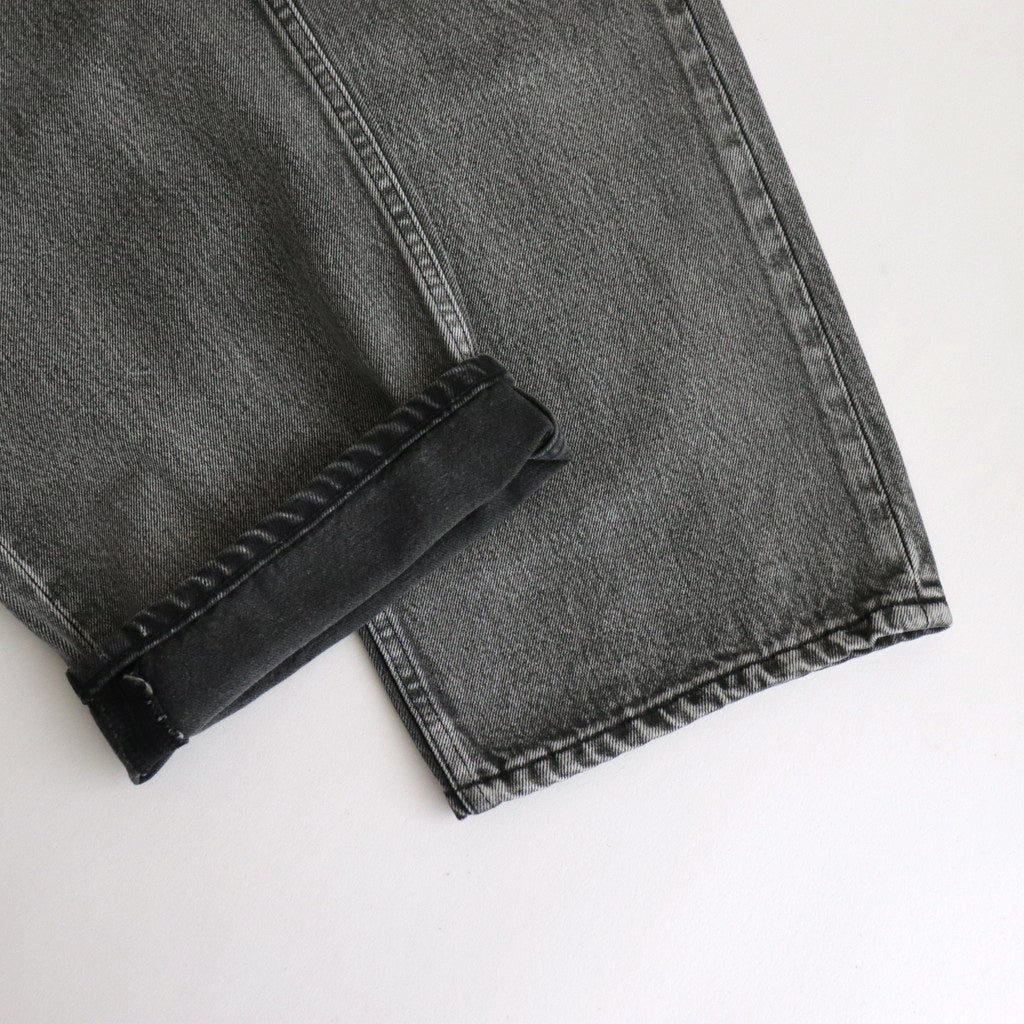 13.5oz DENIM BAGGY FADE #ICE BLACK [16841 40545]