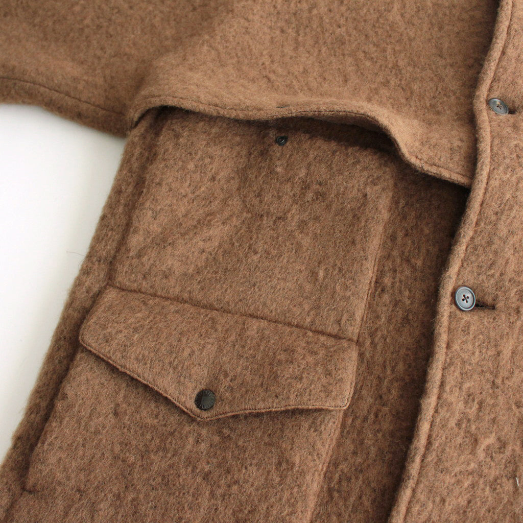 Wool Shaggy Cruiser Jacket #CamelBrown [BHS23F016]