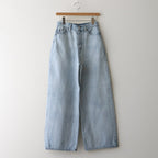 13.5oz DENIM HIGH WAIST WIDE FADE #ICE INDIGO [16841 40518]