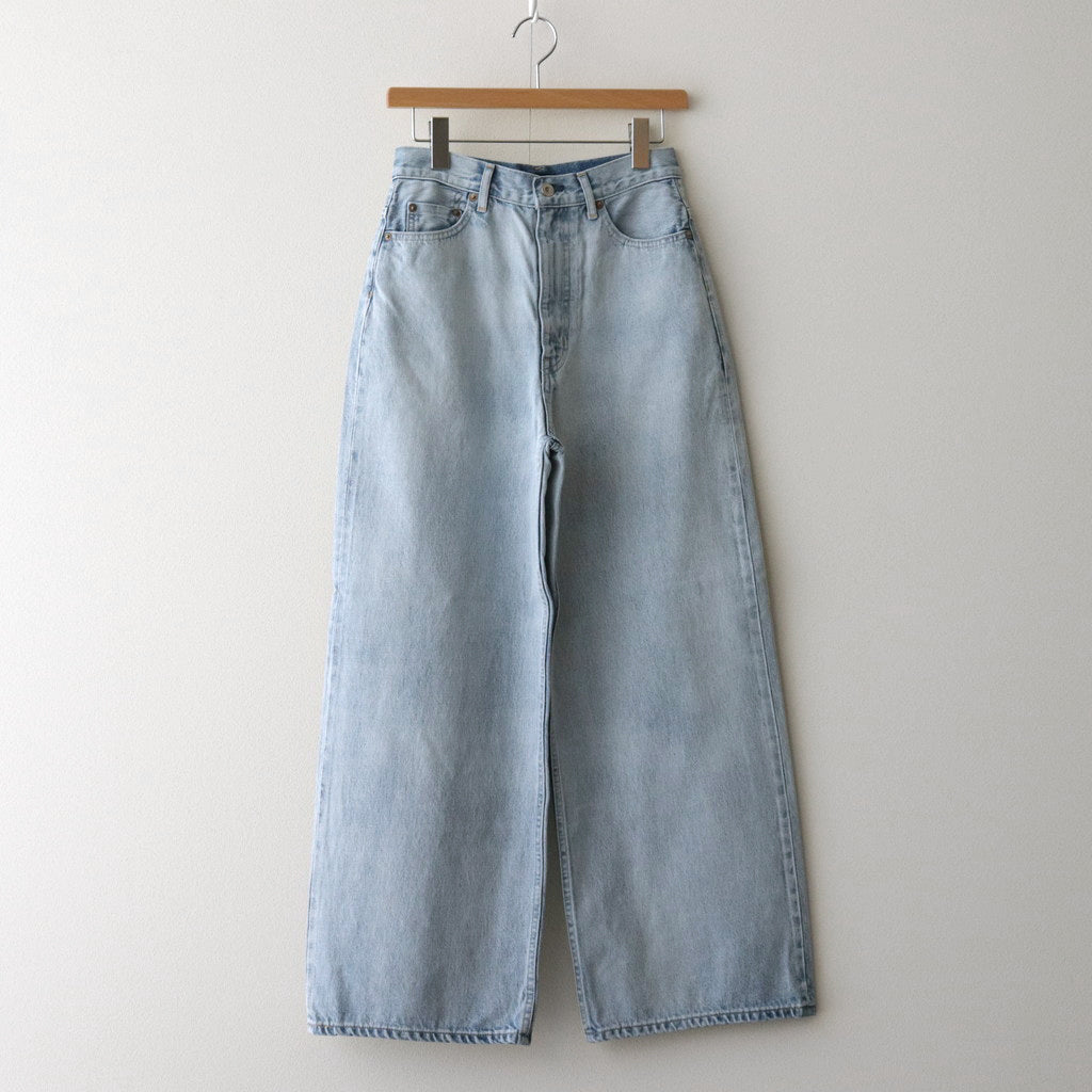 13.5oz DENIM HIGH WAIST WIDE FADE #ICE INDIGO [16841 40518]