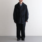 Wool Mohair Motorcycle Jacket #DarkNavy [BHS23F012Mo]