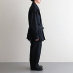 Wool Mohair Motorcycle Jacket #DarkNavy [BHS23F012Mo]